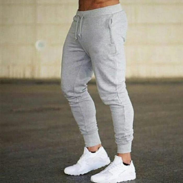 Gambar Jogger Pants Pria Celana Joger Panjang Cowok Polos Training Lari Murah - Abu-abu dari queenlabell undefined Tokopedia