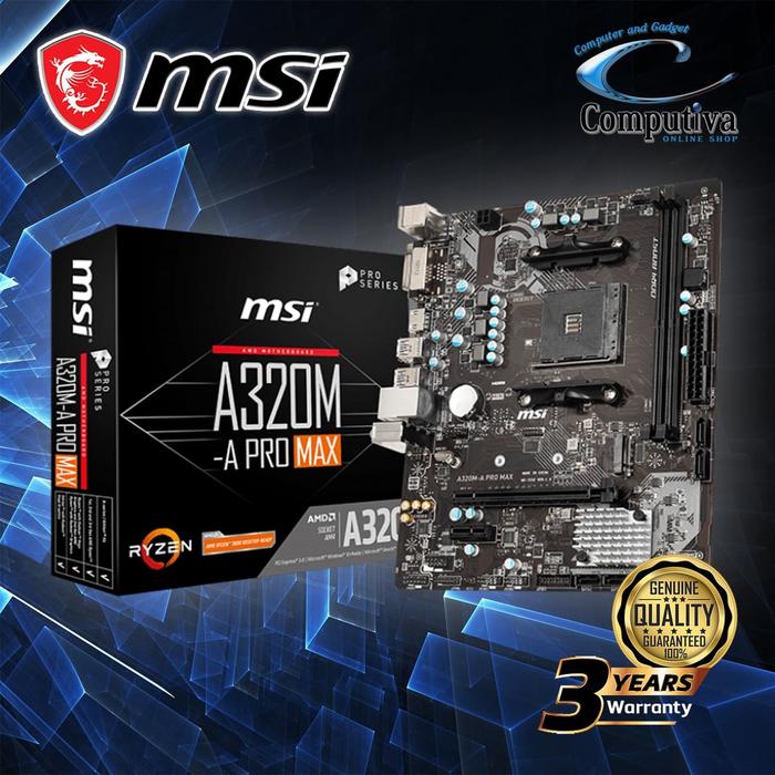 Msi A320m-a Pro Max Am4 A320 Ddr4