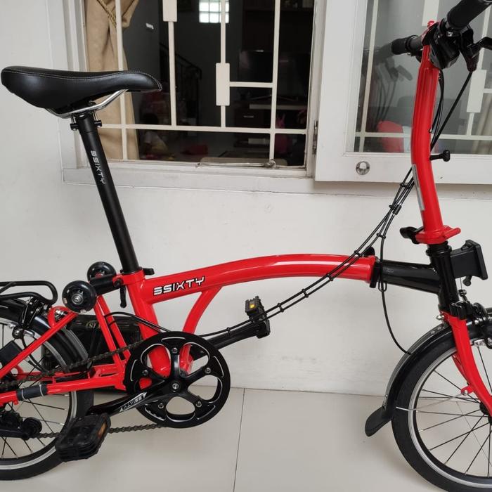 Gambar Sepeda Lipat 3Sixty (Red Black) 2020 dari A&M020917 undefined Tokopedia
