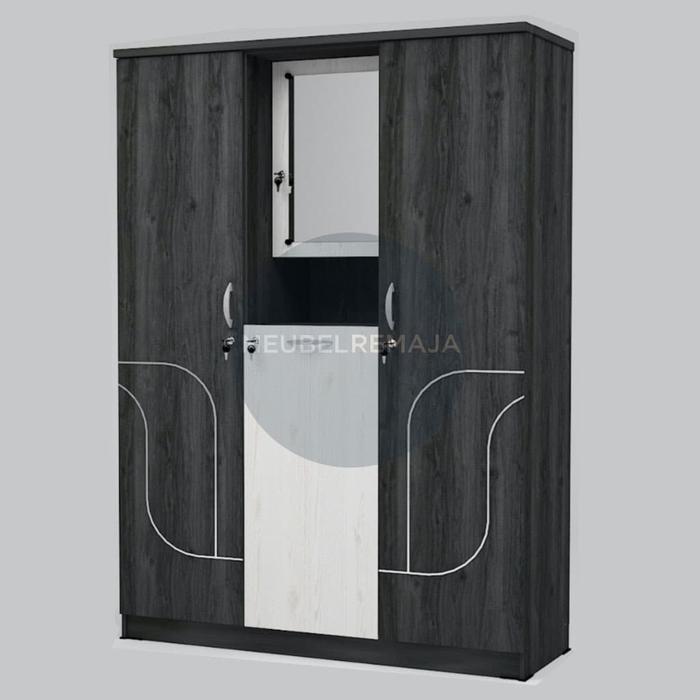 Gambar Lemari Pakaian 3 Pintu 120 x 43 x 183 (5 Varian) dari Meubel Remaja BJM undefined Tokopedia