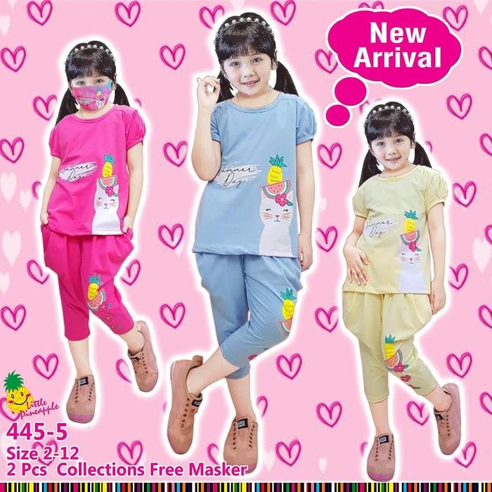 Gambar Setelan anak little pineapple Milo masker 2-7Y dari duniakaira undefined Tokopedia