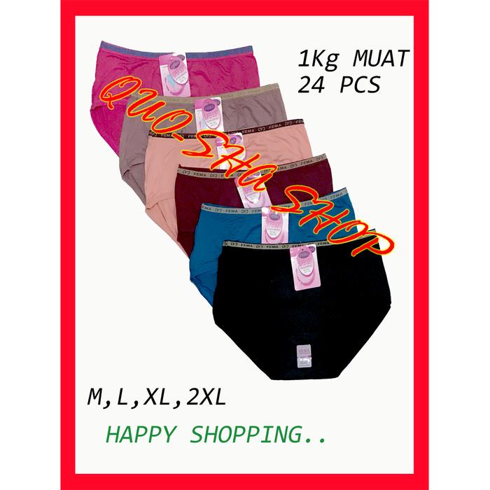 Gambar ECER CELANA DALAM WANITA DEWASA FEMA super lembut dan nyaman - XL dari QUOSHA SHOP undefined Tokopedia