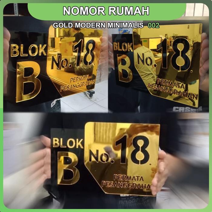 Jual Nomor Rumah Acrylic Modern Gold Minimalis Model 002 Jakarta Barat Dunia Aksesoris Kita Tokopedia