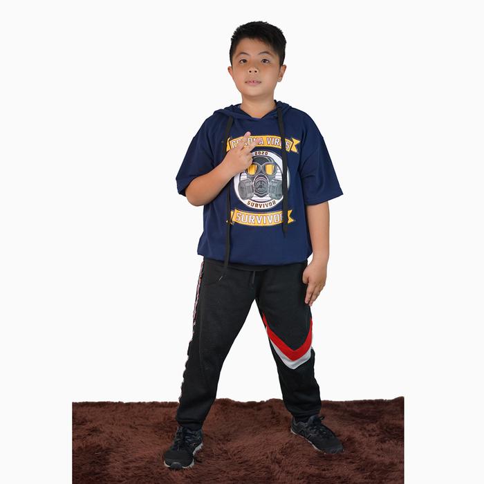Gambar Kaos Hoodie Lengan pendek Anak Laki Gaya Korea - Jfashion Reinhard - Navy, 8 dari Jfashion_NEW Kota Administrasi Jakarta Barat Tokopedia
