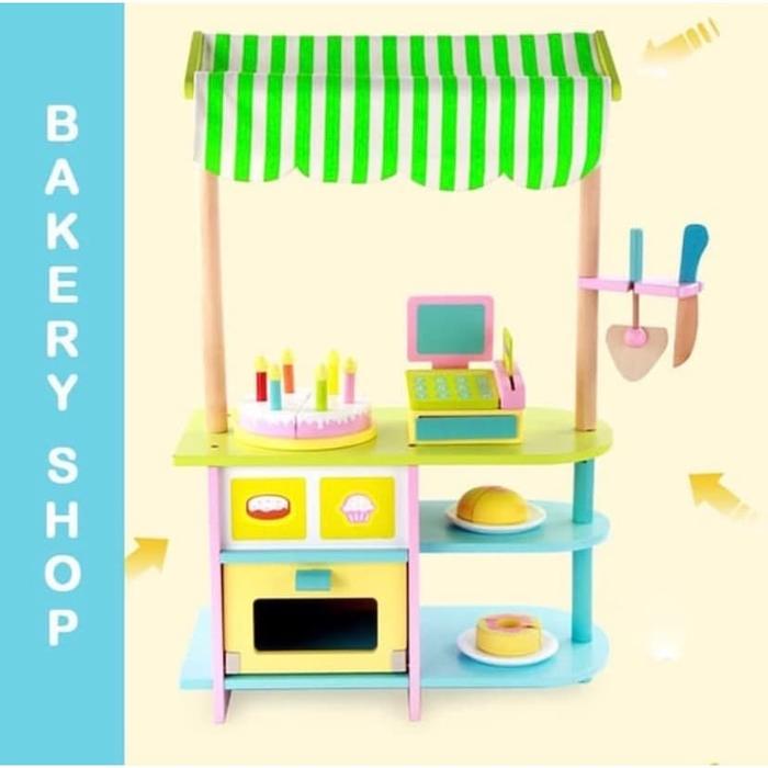 Gambar wooden toy toko kue mainan kayu edukasi dari bunny rabbit undefined Tokopedia