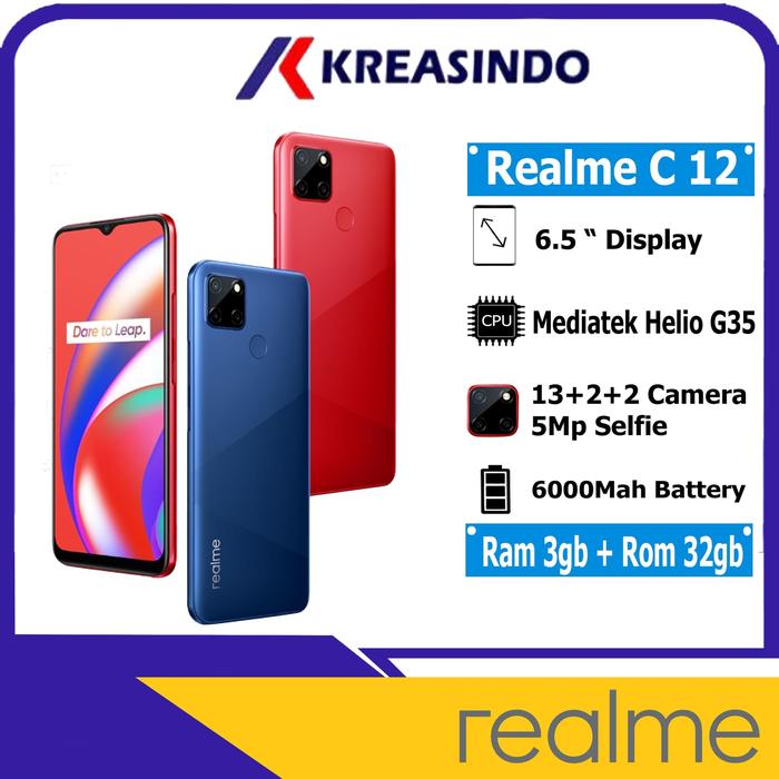 Gambar Realme C12 3/32 Ram 3gb Internal 32gb Garansi Resmi - Biru dari Kreasindo Online undefined Tokopedia