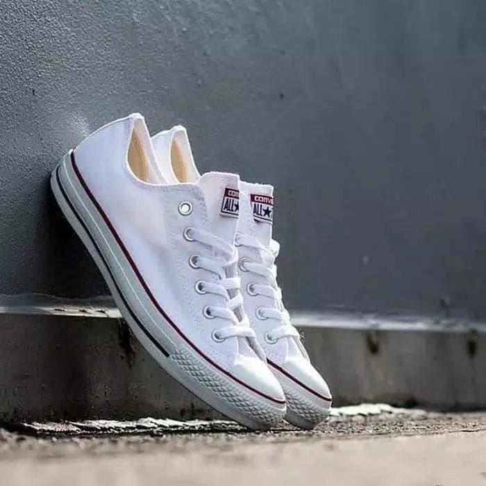 Converse Putih LOW Sepatu Pria Wanita 38