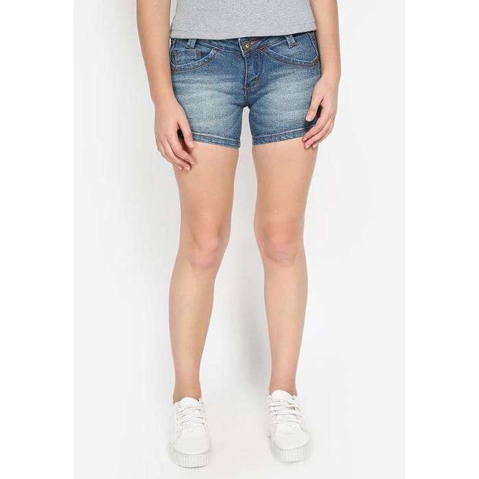 Jual Mobile Power Ladies Short Pants Jeans Blue H5528 Kota