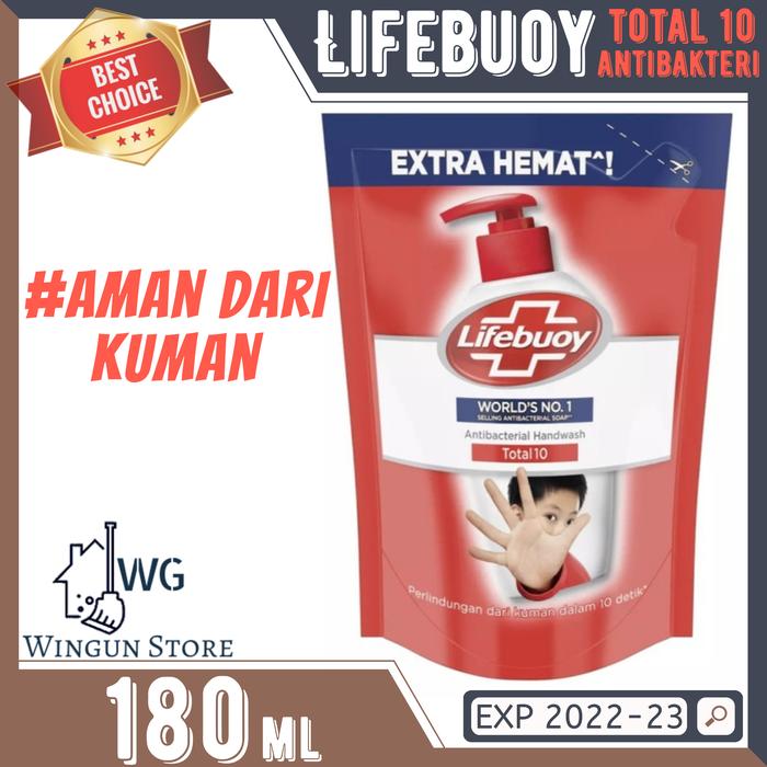 Gambar LIFEBUOY HAND WASH TOTAL 10 180ml Sabun Cuci Tangan Merah 180 ml dari Wingunstore undefined Tokopedia