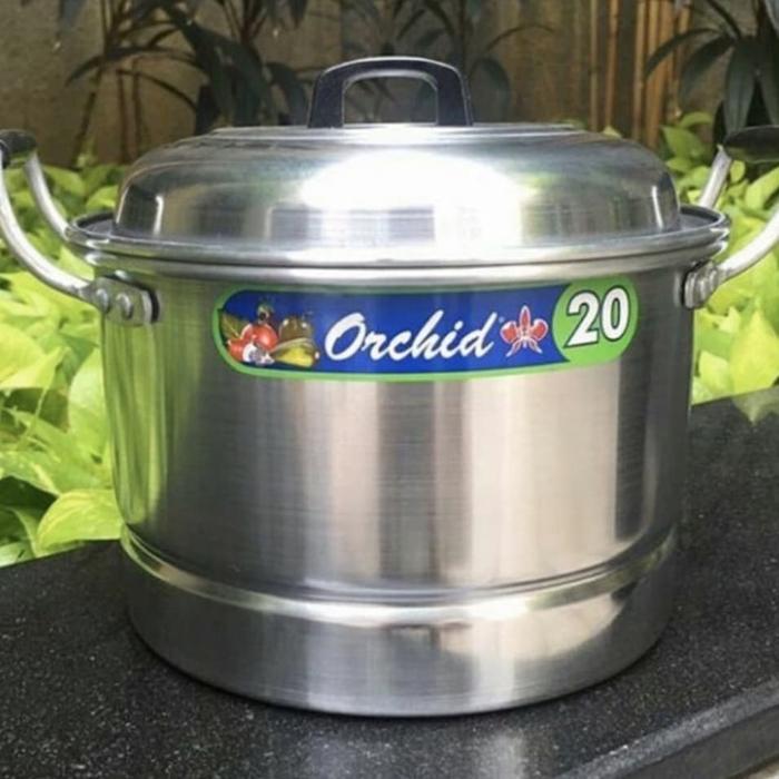 Gambar (Gojek/Grab) ORCHID  Dandang PSG Kukus Langseng 36 cm,40 cm - Hitam dari Toko Kelontong9920 undefined Tokopedia