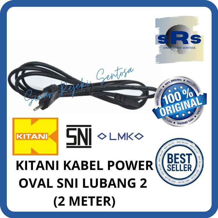 Gambar KITANI KABEL POWER ANGKA 8/AC CORD/KABEL POWER PRINTER (2 METER) dari Sinar Gemilang Surabaya undefined Tokopedia