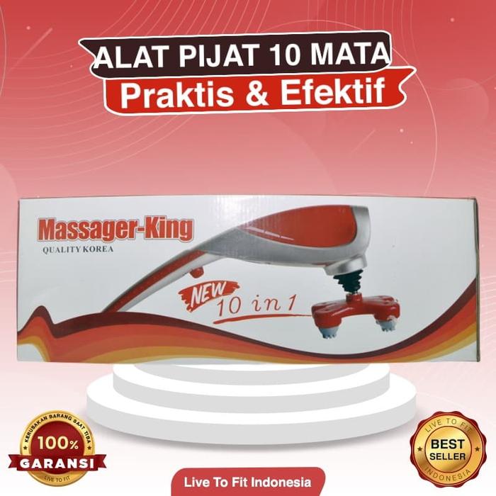 Gambar Alat Pijat 10 in 1 Massager King Alat Pijat Elektrik 10 Mata dari Live to Fit Indonesia undefined Tokopedia