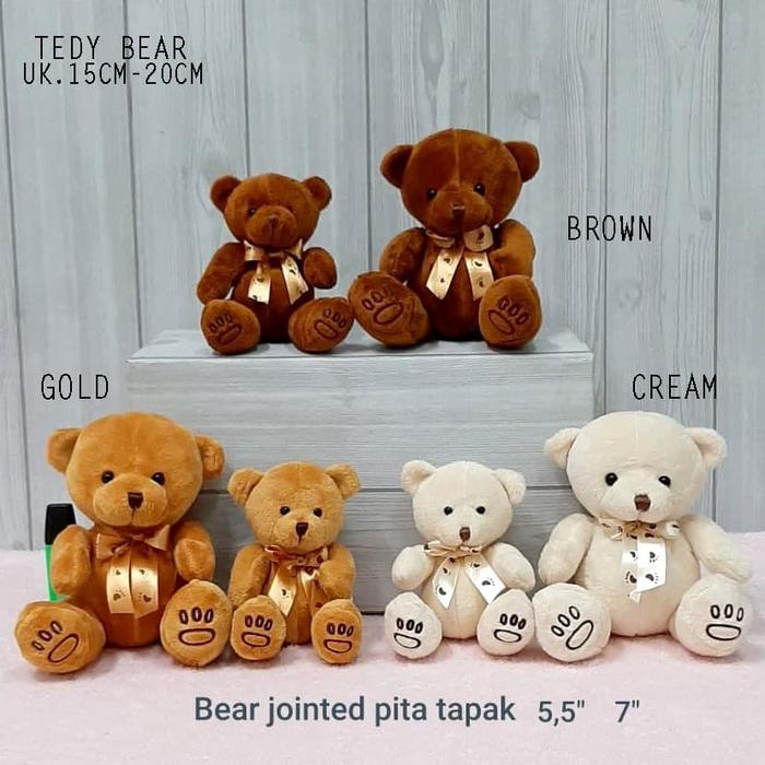 Gambar Boneka sovenir teddy bear tapak hati 20cm dari unyu-unyu boneka undefined Tokopedia