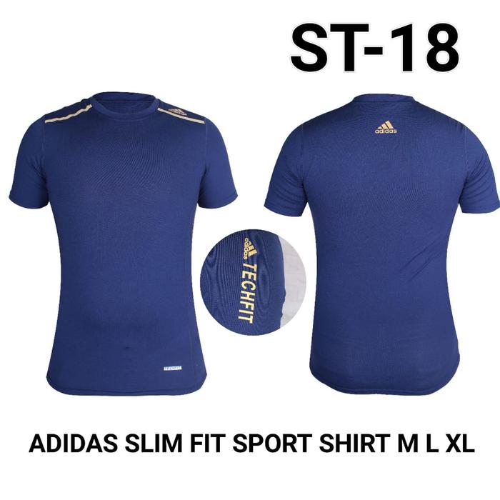 Jual Kaos Lari Fitness Slim Fit ADIDAS Black/Hitam ST18 Hitam - Main Image