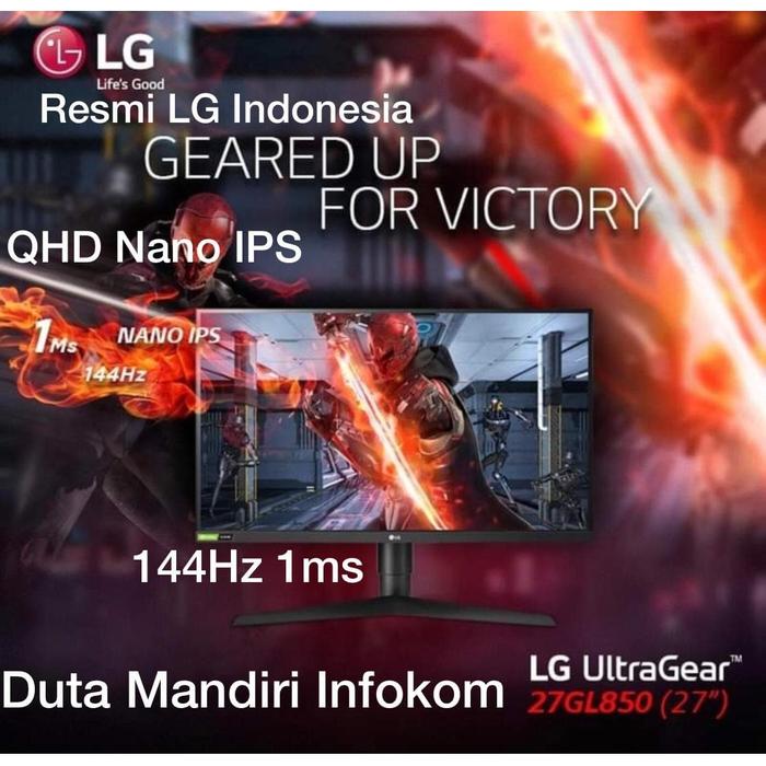 Gambar LG 27GL850 27 Inch - QHD Nano Ips 144Hz 1ms Gsync Freesync |27GL850F-B dari Duta Mandiri Infokom undefined Tokopedia