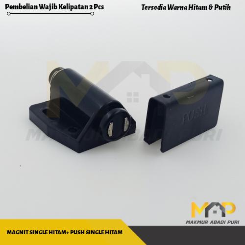 Gambar Magnet Kaca Push - Magnet Pintu Kaca Single - Hitam dari Makmur Abadi Puri undefined Tokopedia