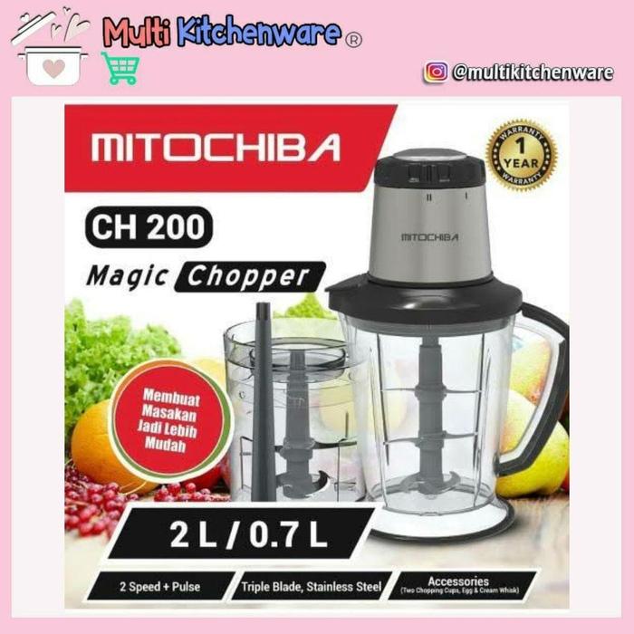 Jual Blender Food Processor Food Chopper Mitochiba Magic Chopper Ch 200 Kota Medan Multikitchenware Tokopedia