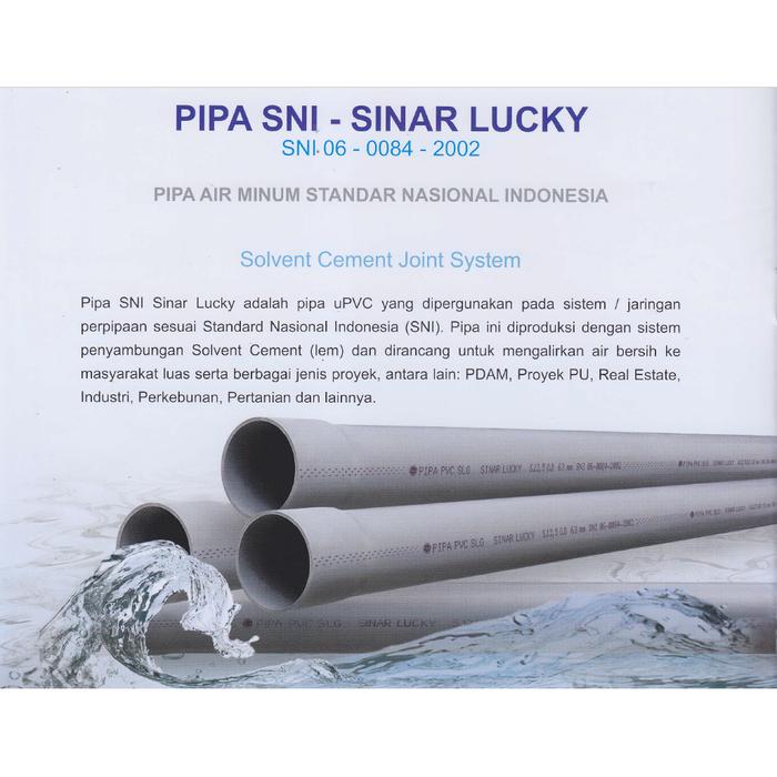 Gambar PIPA SNI uPVC S 12,5 SCJ ( Lem ) Panjang 6 meter Merk SLG - 50 MM dari CV ANUGRAH MANGGALA JAYA undefined Tokopedia