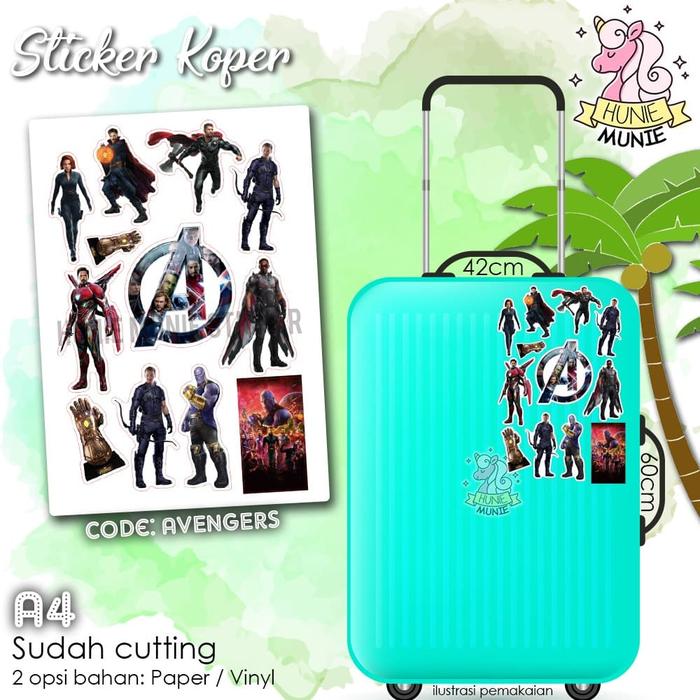 Gambar Sticker Koper - Marvel Avengers - Stiker - Glossy dari Hunie Munie Sticker undefined Tokopedia