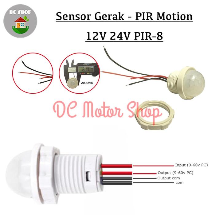 Jual Saklar Otomatis Sensor Gerak /PIR Motion Sensor Detector 5V/12V ...