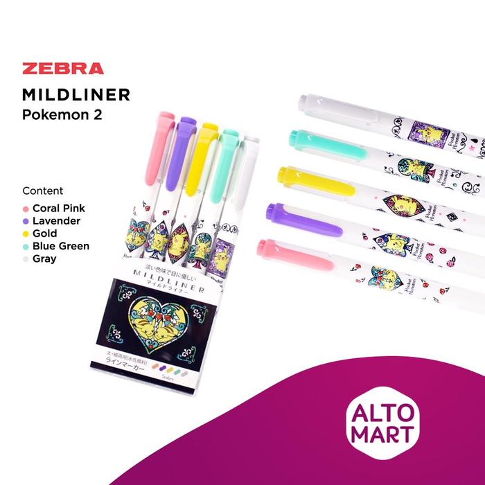 ZEBRA Mildliner Showa Note Special Edition Cartoon Set of Pokemon
