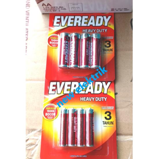 Gambar baterai Eveready heavy duty1015 AA BP4 isi 4 merah dari new elektrik undefined Tokopedia