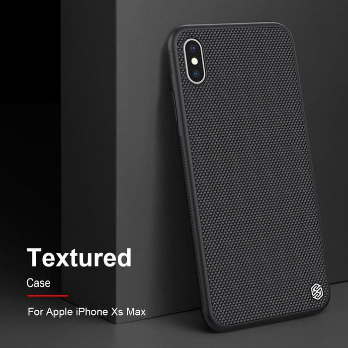 Gambar IPHONE XS MAX 6.5 NILLKIN TEXTURED NYLON ORIGINAL HARD CASE SILICONE - Hitam dari Case Thebest undefined Tokopedia