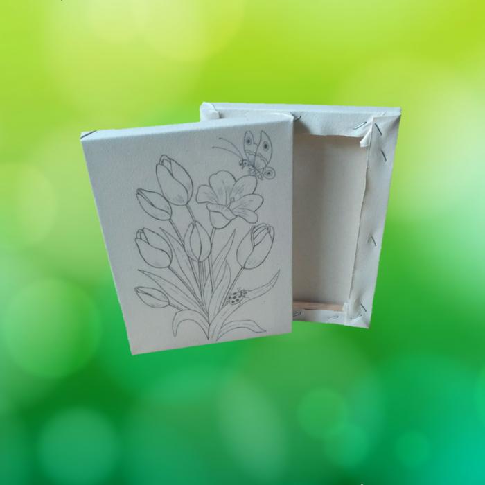 Gambar Kanvas Lukis Ber-Sketsa Gambar Mewarnai Ukuran 20x15cm Siap Pakai - Bunga Tulip 2 dari KAPAS ART undefined Tokopedia