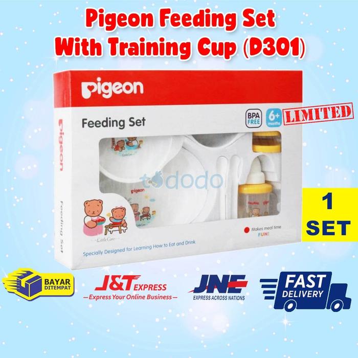 Gambar Pigeon Feeding Set With Training Cup (D301) - Perlengkapan Makan Bayi dari Tododo Baby undefined Tokopedia