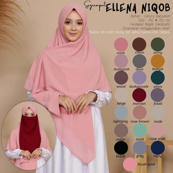 Gambar Hijab Segiempat Niqob Jilbab Segi Empat Masker Kerudung Murah Terbaru - Niqob Saja dari Arveetha undefined Tokopedia