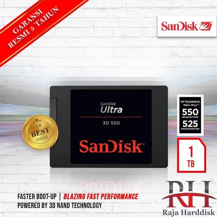 Sandisk SSD Ultra 3D 1TB Sata Sandisk SSD Ultra TB di Raja  Harddisk Tokopedia