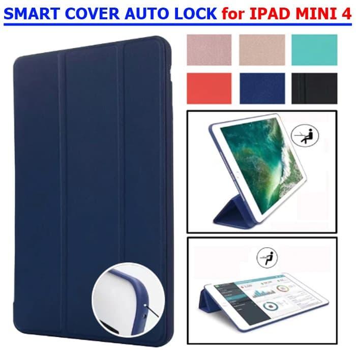 IPad Mini A1538 A1550 Smart Flip Case Casing Cover Auto Lock Kesing  Putih