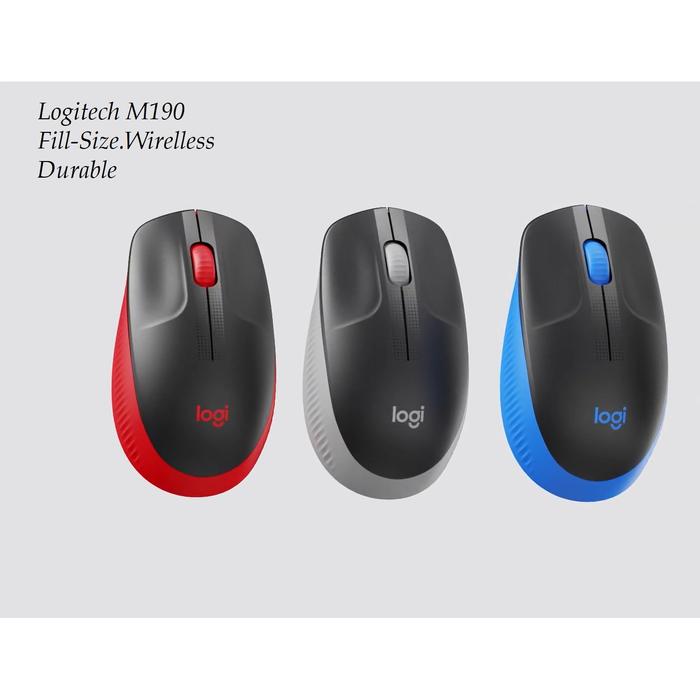 Gambar Logitech M190 Full-Size Wirelles DURABLE Mouse - Merah dari Golden Mouse undefined Tokopedia