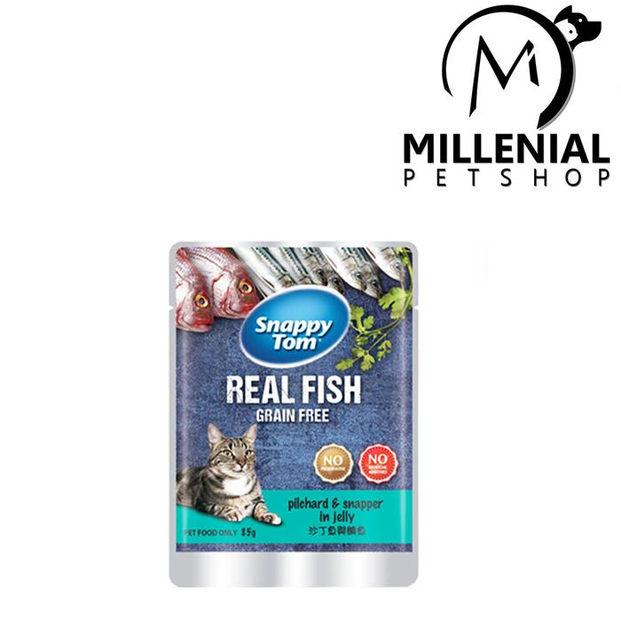 Gambar Makanan Kucing basah SNAPPY TOM cat wet food Pouch adult 85 gr whiskas - snapper dari Millenial Petshop undefined Tokopedia