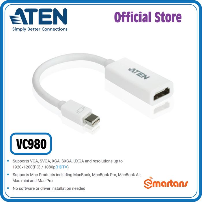 Gambar Aten VC980 - Mini DisplayPort to HDMI Adapter dari Smartans undefined Tokopedia