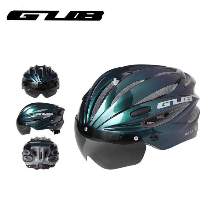 Gambar Helm Sepeda Lipat MTB Road Bike GUB K80 Plus Magnetic Visor Original - Aurora Blue dari Rockbros Bike undefined Tokopedia