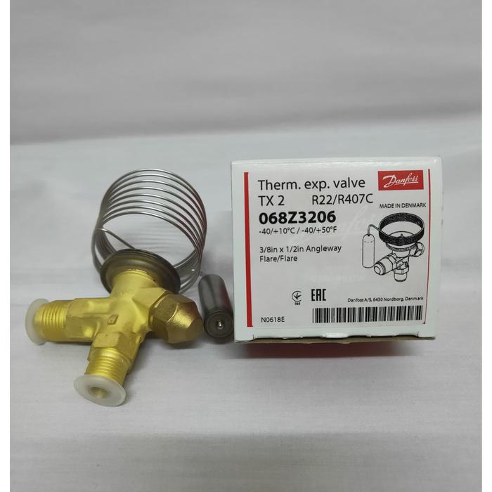 Gambar DANFOSS THERMO EXPANSION VALVE TX2 R22/R407C (068Z3206) dari SEJUK SEGAR undefined Tokopedia