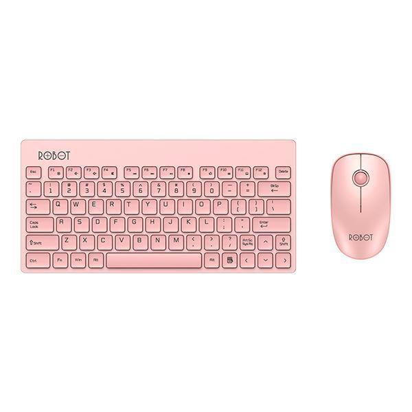 Gambar ROBOT Portable Mini Wireless Keyboard and Mouse Combo KM3000 -Original - Merah Muda dari MG Store_NEW undefined Tokopedia