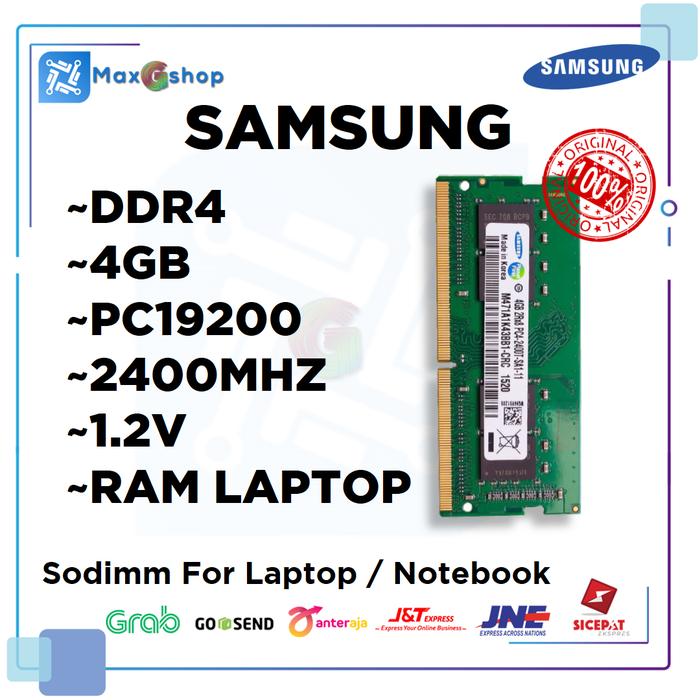 Jual RAM LAPTOP SAMSUNG DDR4 4GB 2400Mhz PC19200 SODIMM MEMORY