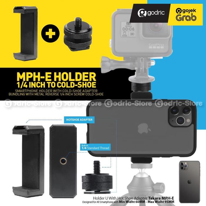 Gambar MPH-E SET Holder U Smartphone Extra Adapter 1/4 Hot Shoe LED Mic HP dari G-Rex undefined Tokopedia