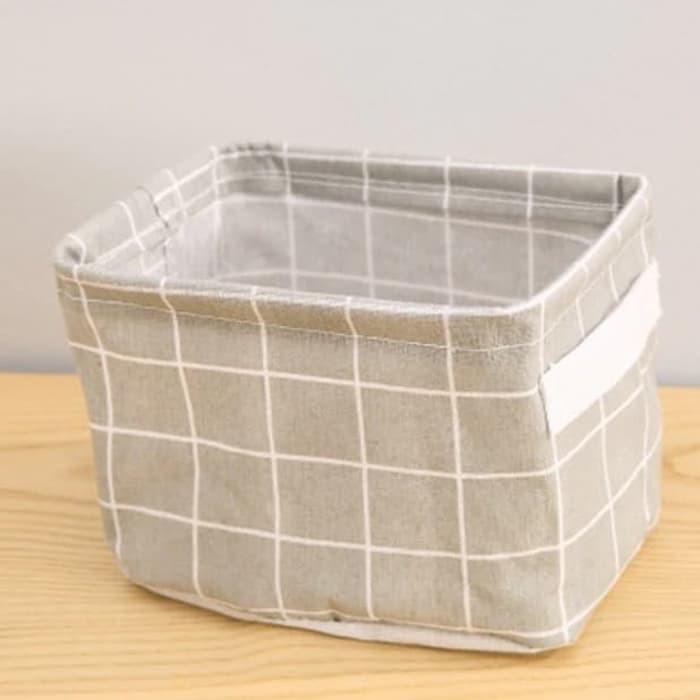 Gambar BS002 - Keranjang Mini Multi Fungsi / Desktop Box Organizer - Abu-abu Muda dari Alfaindo undefined Tokopedia