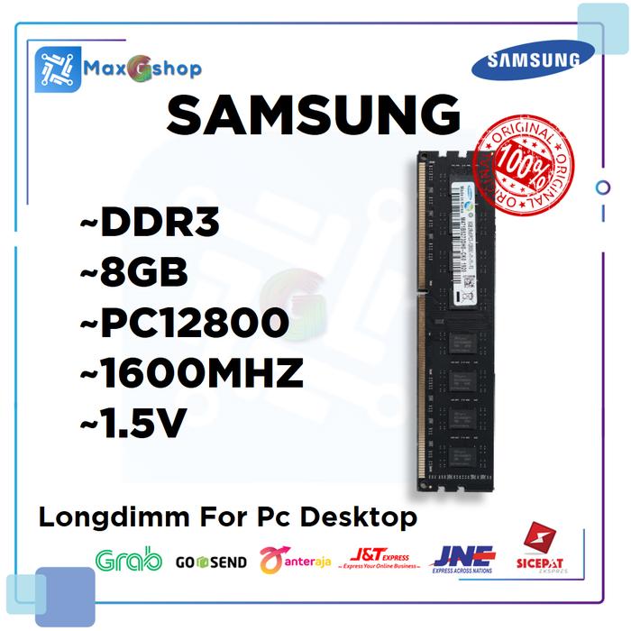 Samsung 8gb 8gb 12800 Ddr3 Jual RAM PC DDR3 8GB PC 12800/1600 MHz