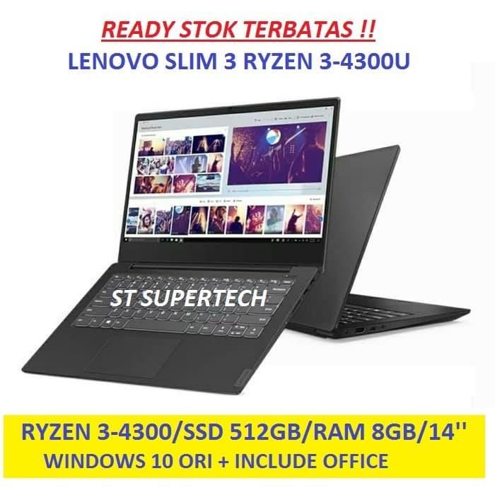 Gambar LENOVO IDEAPAD SLIM 3 - AMD RYZEN 3-4300U SSD 512GB RAM 8GB 14"FHD W10 dari SuperTech undefined Tokopedia