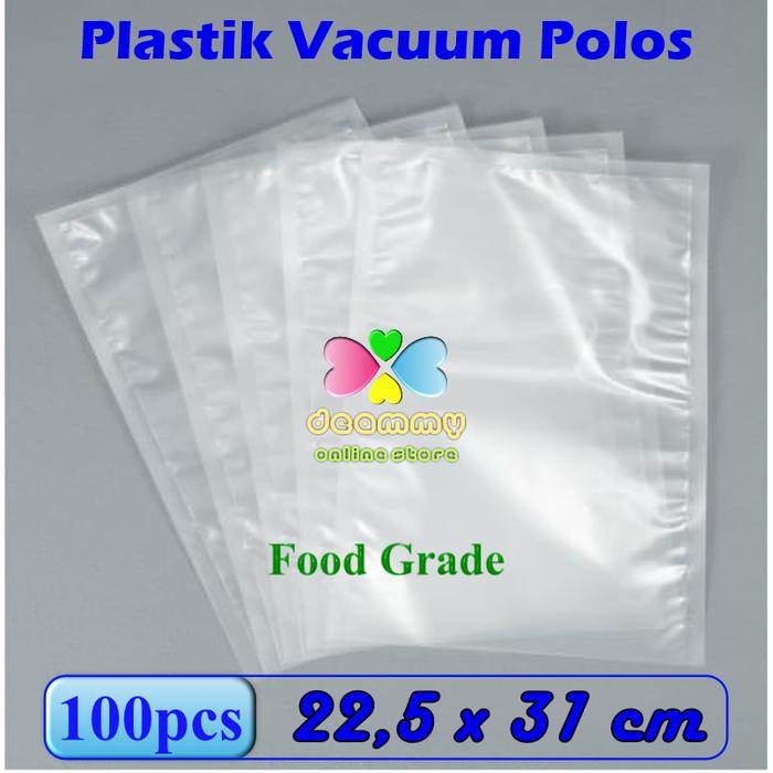 Gambar Plastic Vacuum Bag Polos 22,5 x 31 cm, Plastik Vakum Bag Sealer - 1Pak isi 100pcs dari Deammy OL Store undefined Tokopedia