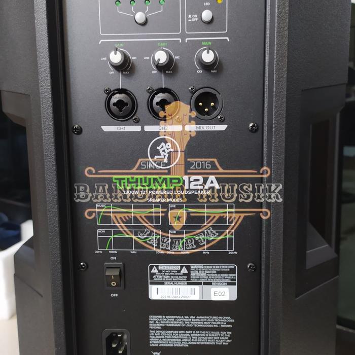 Gambar MACKIE Thump 12A speaker dari Bandar Musik Jakarta BMJ undefined Tokopedia