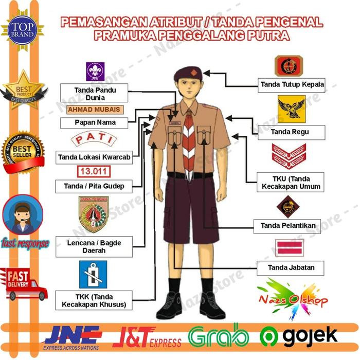 Jual Atribut Tanda Pengenal Pramuka Penggalang Putra Tanda Regu Jakarta Selatan Anas Cellular Tokopedia