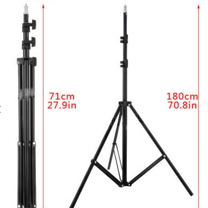 Gambar Tripod Stand 180cm Bisa Selfie, Smartphone Recording, Led Ring, Webcam dari Bakersfield Computer undefined Tokopedia