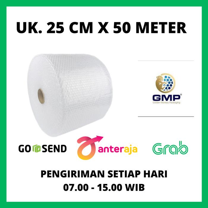 Gambar BUBBLE WRAP MURAH ROLL 50 METER PUTIH / HITAM GRAB/GOSEND ONLY - Putih dari Grande Packindo_NEW undefined Tokopedia
