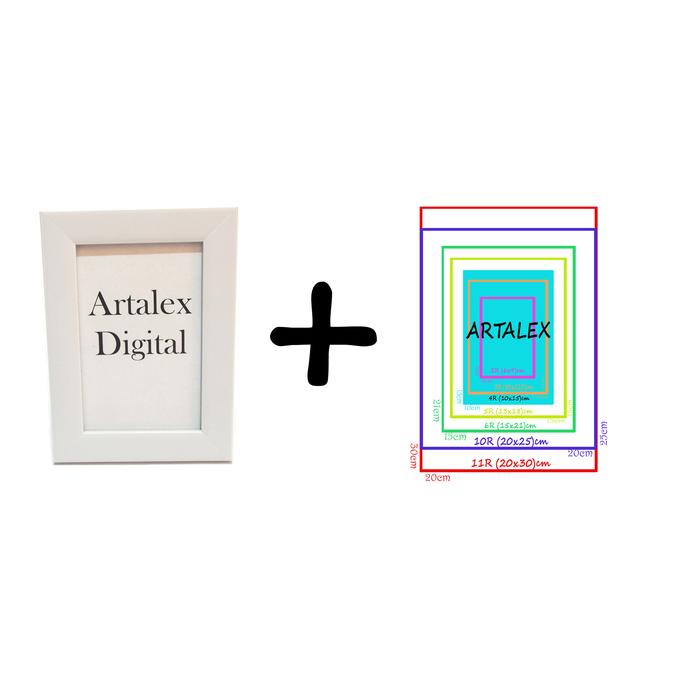 Gambar Bingkai foto / frame / Pigura photo 4R Putih terbuat dari kayu & kaca - Bingkai n Cetak dari Artalex undefined Tokopedia