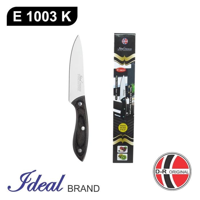 Gambar IDEAL E1003K Stainless Steel Utility Knife / Pisau Dapur [Gagang Kayu] dari IdealOfficial undefined Tokopedia